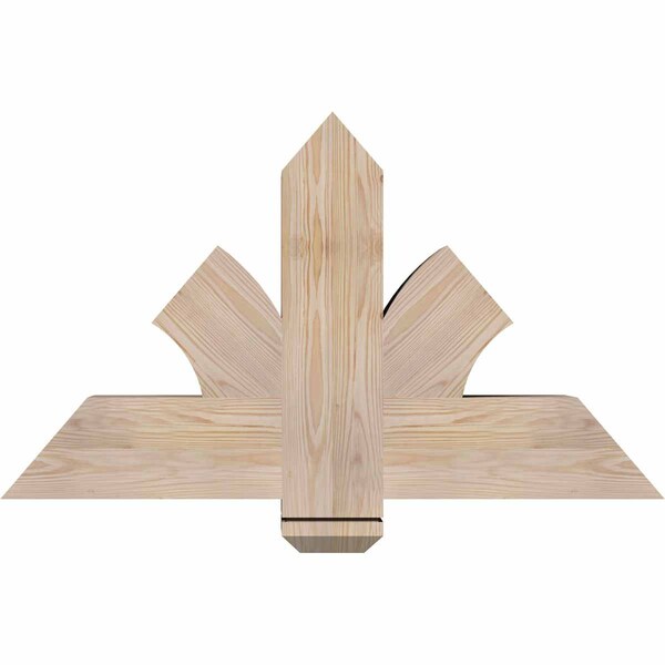 Ekena Millwork Redmond Smooth Timber Gable Bracket, Douglas Fir, 36"W x 21"H x 5 1/2"D x 5 1/2"F, 14/12 Pitch GBW036X21X0606RED00SDF - main